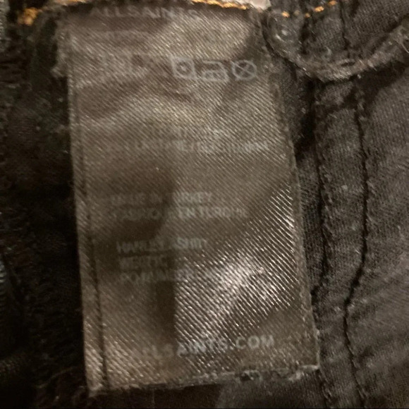 ALL  SAINTS Sz 27 ASHBY Skinny Dark Wash Jeans - Picture 7 of 8